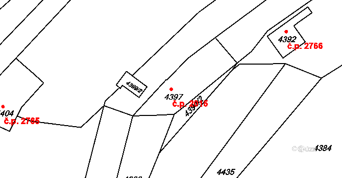 Královo Pole 2015, Brno na parcele st. 4397 v KÚ Královo Pole, Katastrální mapa