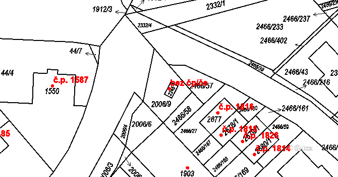 Tišnov 39851818 na parcele st. 2245 v KÚ Tišnov, Katastrální mapa