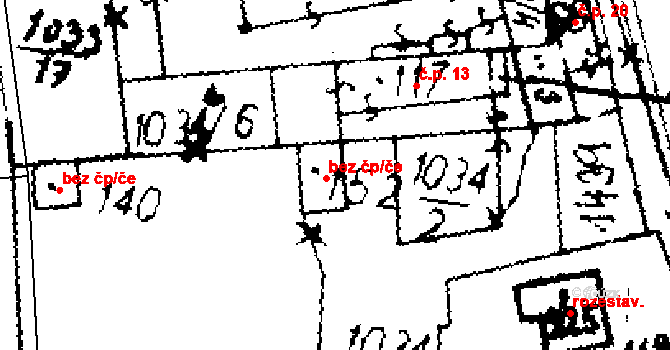 Zichovec 45370818 na parcele st. 152 v KÚ Zichovec, Katastrální mapa
