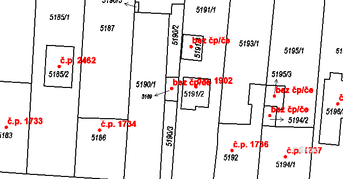 Krnov 45613818 na parcele st. 5189 v KÚ Krnov-Horní Předměstí, Katastrální mapa