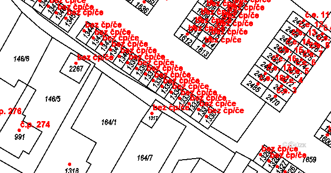 Telč 45833818 na parcele st. 1335 v KÚ Telč, Katastrální mapa