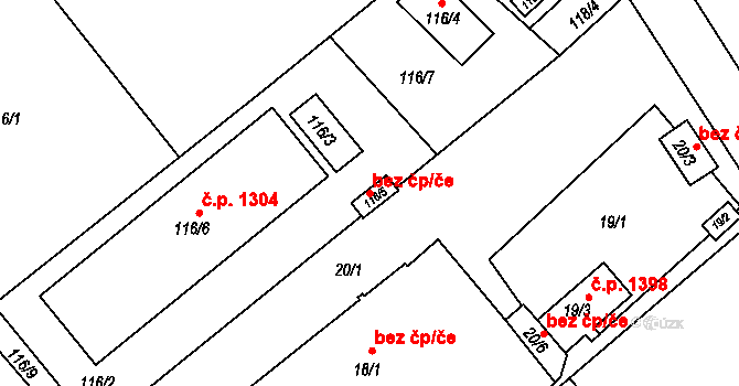 Orlová 48419818 na parcele st. 116/5 v KÚ Poruba u Orlové, Katastrální mapa