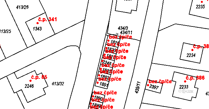 Český Krumlov 48726818 na parcele st. 1821 v KÚ Český Krumlov, Katastrální mapa