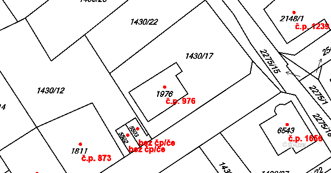 Beroun-Město 976, Beroun na parcele st. 1976 v KÚ Beroun, Katastrální mapa
