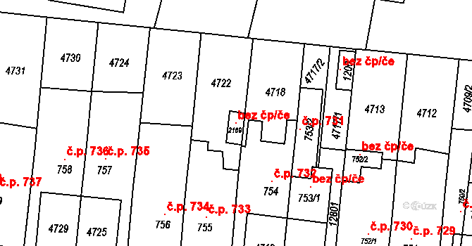 Hrušovany nad Jevišovkou 96893818 na parcele st. 2189 v KÚ Hrušovany nad Jevišovkou, Katastrální mapa
