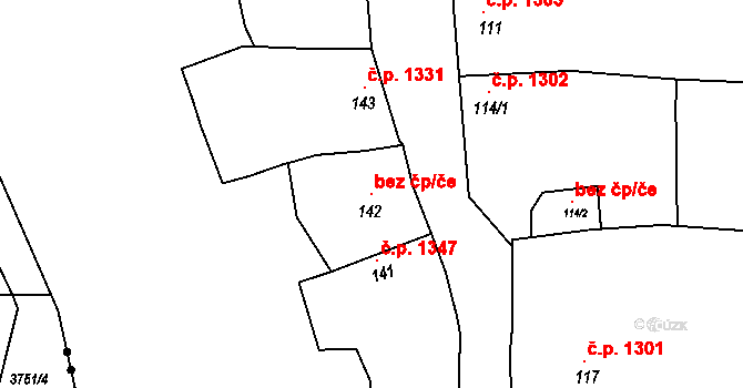 Moravský Krumlov 102106819 na parcele st. 142 v KÚ Rokytná, Katastrální mapa