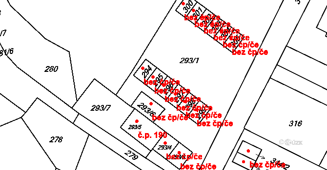 Vrbno pod Pradědem 40182819 na parcele st. 296 v KÚ Vrbno pod Pradědem, Katastrální mapa