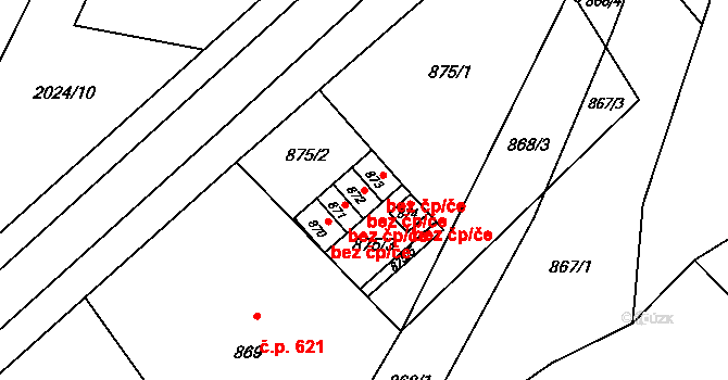 Velká Bystřice 40894819 na parcele st. 872 v KÚ Velká Bystřice, Katastrální mapa