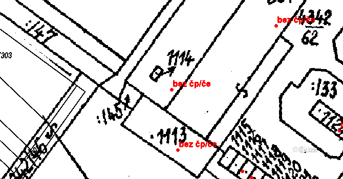 Kobylí 46628819 na parcele st. 1114 v KÚ Kobylí na Moravě, Katastrální mapa