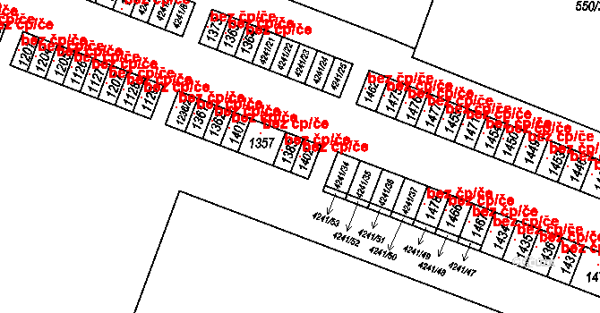 Jevíčko 99042819 na parcele st. 1402 v KÚ Jevíčko-předměstí, Katastrální mapa