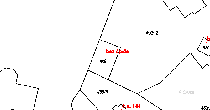 Doubravčice 112766820 na parcele st. 636 v KÚ Doubravčice, Katastrální mapa