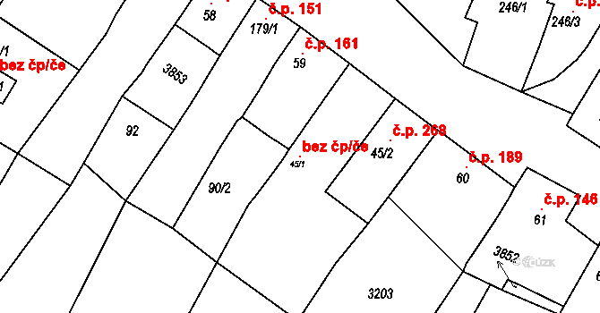 Horní Bojanovice 118917820 na parcele st. 45/1 v KÚ Horní Bojanovice, Katastrální mapa