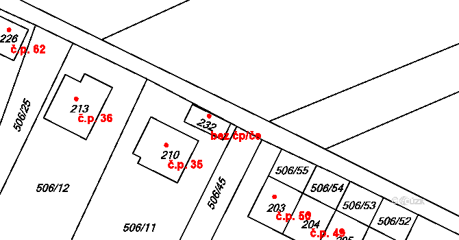 Kobyly 40815820 na parcele st. 232 v KÚ Kobyly, Katastrální mapa