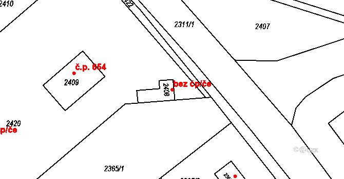 Libušín 41897820 na parcele st. 2408 v KÚ Libušín, Katastrální mapa