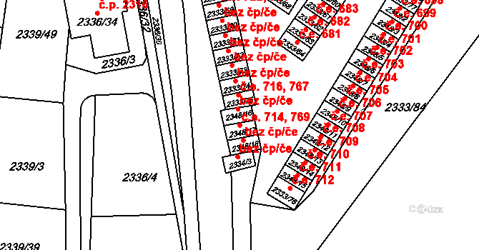 Pelhřimov 42082820 na parcele st. 2348/17 v KÚ Pelhřimov, Katastrální mapa