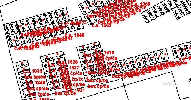 Česká Lípa 42429820 na parcele st. 5464/38 v KÚ Česká Lípa, Katastrální mapa