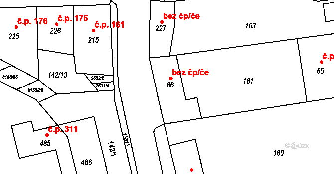 Dražovice 44194820 na parcele st. 66 v KÚ Dražovice, Katastrální mapa