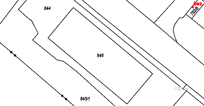 Svatava 44379820 na parcele st. 846 v KÚ Svatava, Katastrální mapa