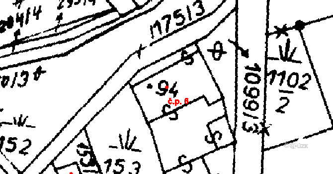 Heřmanice 6, Králíky na parcele st. 94 v KÚ Heřmanice u Králík, Katastrální mapa