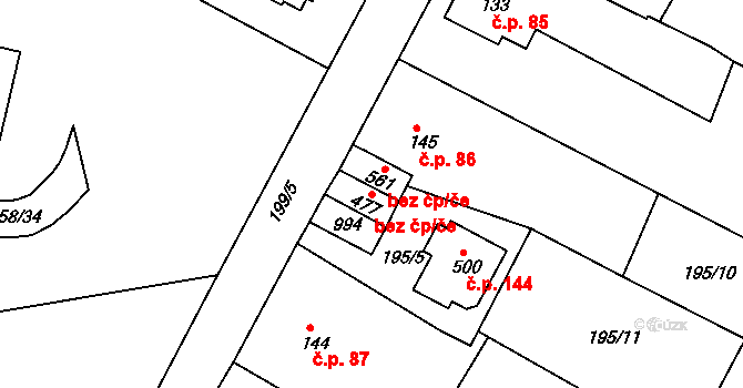 Karlovy Vary 78875820 na parcele st. 477 v KÚ Sedlec u Karlových Var, Katastrální mapa