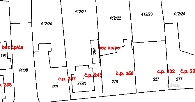 Šťáhlavy 105846821 na parcele st. 279/2 v KÚ Šťáhlavy, Katastrální mapa