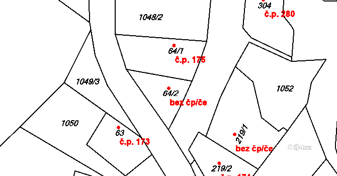 Jevišovice 10720821 na parcele st. 64/2 v KÚ Jevišovice, Katastrální mapa