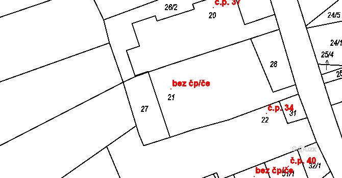 Nová Cerekev 121409821 na parcele st. 21 v KÚ Proseč-Obořiště, Katastrální mapa
