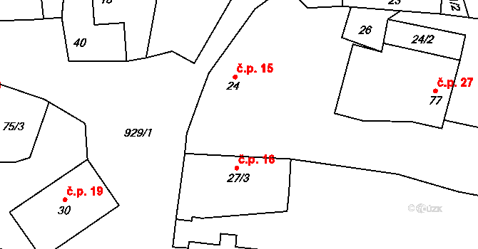 Arnoštovice 15, Heřmaničky na parcele st. 24 v KÚ Arnoštovice, Katastrální mapa