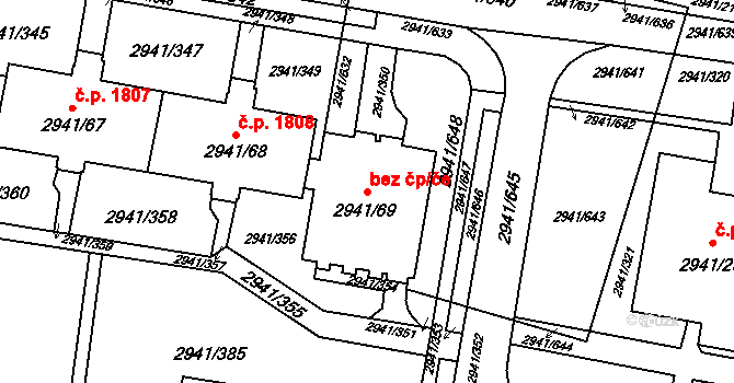 Český Těšín 38197821 na parcele st. 2941/69 v KÚ Český Těšín, Katastrální mapa