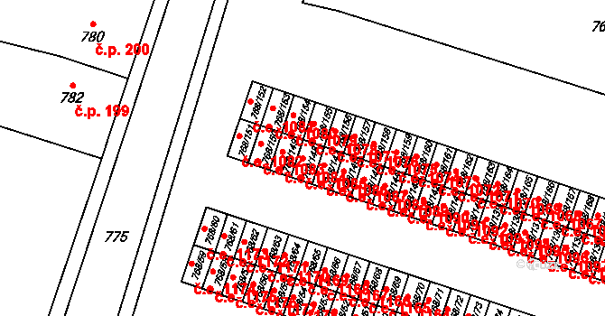 Pudlov 1085, Bohumín na parcele st. 768/148 v KÚ Pudlov, Katastrální mapa