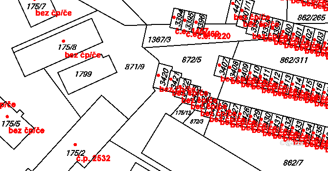 Blansko 39826821 na parcele st. 3420 v KÚ Blansko, Katastrální mapa