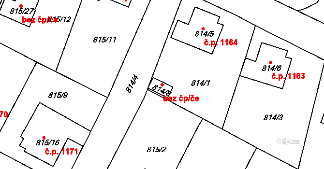 Kostelec nad Orlicí 41688821 na parcele st. 814/8 v KÚ Kostelec nad Orlicí, Katastrální mapa