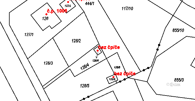 Rýmařov 41752821 na parcele st. 128/6 v KÚ Edrovice, Katastrální mapa