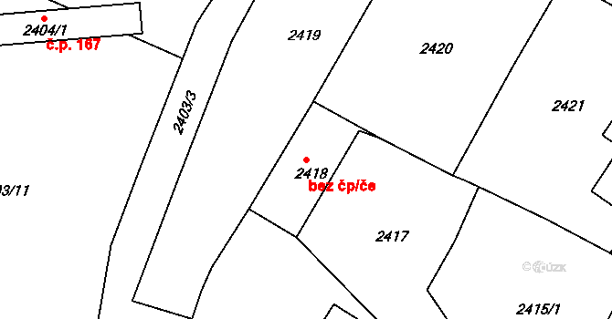 Jemnice 43381821 na parcele st. 2418 v KÚ Jemnice, Katastrální mapa