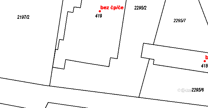 Brumovice 43763821 na parcele st. 419 v KÚ Brumovice u Opavy, Katastrální mapa