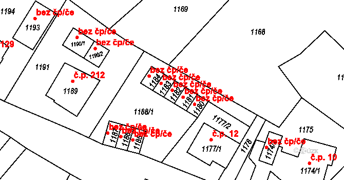 Jeseník 44347821 na parcele st. 1182 v KÚ Bukovice u Jeseníka, Katastrální mapa