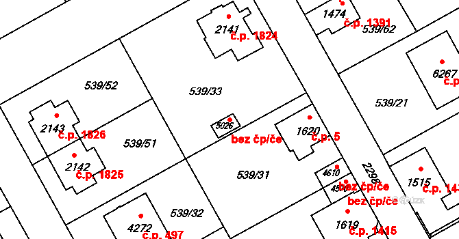 Šumperk 44949821 na parcele st. 5026 v KÚ Šumperk, Katastrální mapa