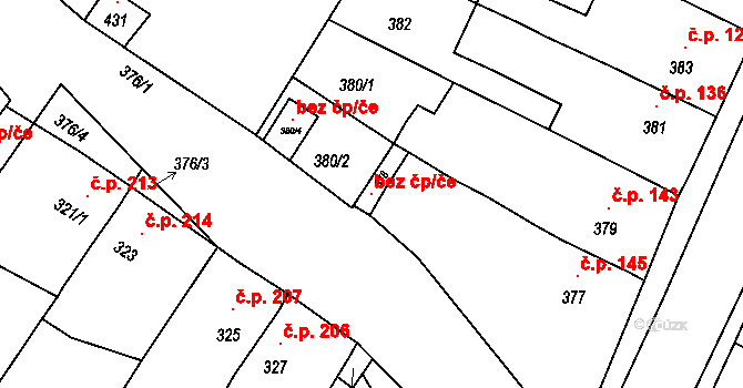 Droužkovice 45030821 na parcele st. 378 v KÚ Droužkovice, Katastrální mapa