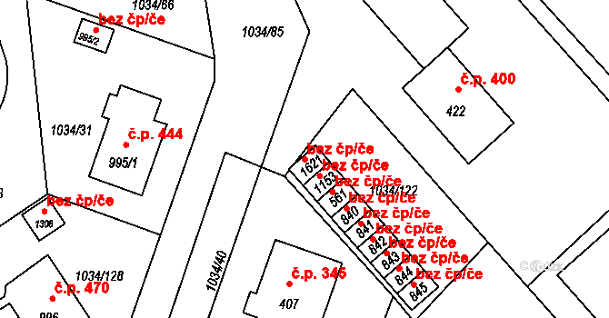 Votice 45426821 na parcele st. 1621 v KÚ Votice, Katastrální mapa