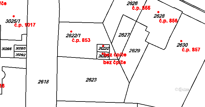 Krnov 45626821 na parcele st. 2622/3 v KÚ Krnov-Horní Předměstí, Katastrální mapa