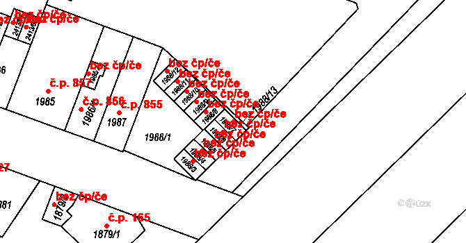 Plzeň 46520821 na parcele st. 1988/7 v KÚ Doubravka, Katastrální mapa