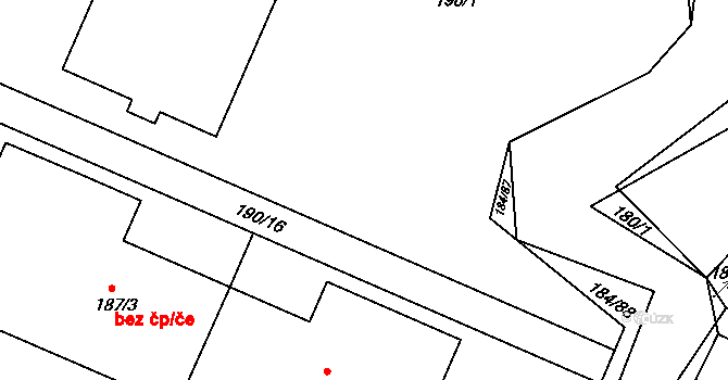 Želechovice nad Dřevnicí 47874821 na parcele st. 190/1 v KÚ Želechovice nad Dřevnicí, Katastrální mapa
