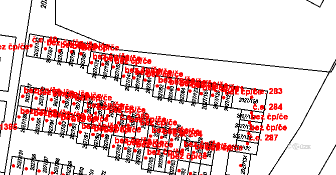 Ostrava 47955821 na parcele st. 2027/63 v KÚ Radvanice, Katastrální mapa
