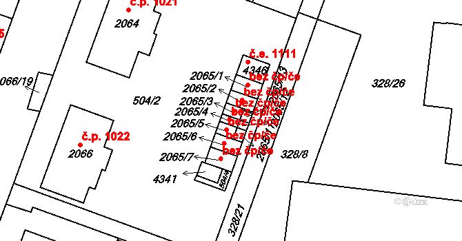 Kyjov 79719821 na parcele st. 2065/4 v KÚ Kyjov, Katastrální mapa