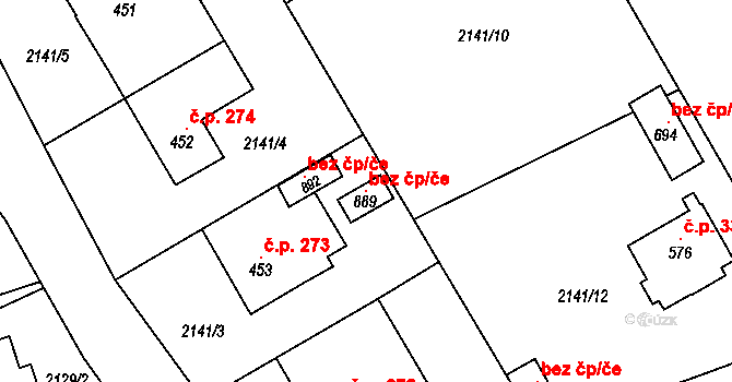 Velké Svatoňovice 99139821 na parcele st. 889 v KÚ Velké Svatoňovice, Katastrální mapa