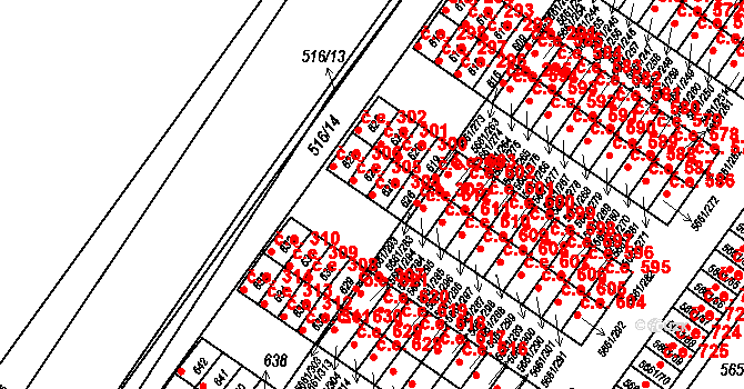 Pístov 304, Jihlava na parcele st. 625 v KÚ Pístov u Jihlavy, Katastrální mapa