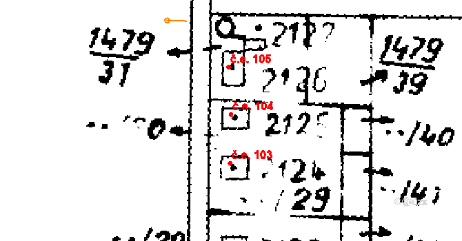 Byšičky 104, Lysá nad Labem na parcele st. 2125 v KÚ Lysá nad Labem, Katastrální mapa