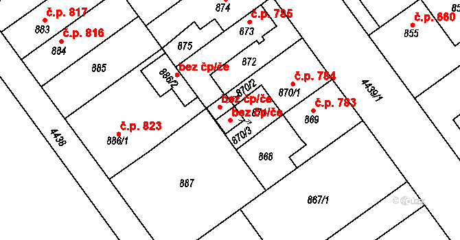 Chotěboř 38706822 na parcele st. 870/3 v KÚ Chotěboř, Katastrální mapa
