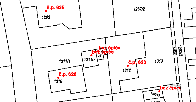 Havířov 38758822 na parcele st. 1311/3 v KÚ Prostřední Suchá, Katastrální mapa