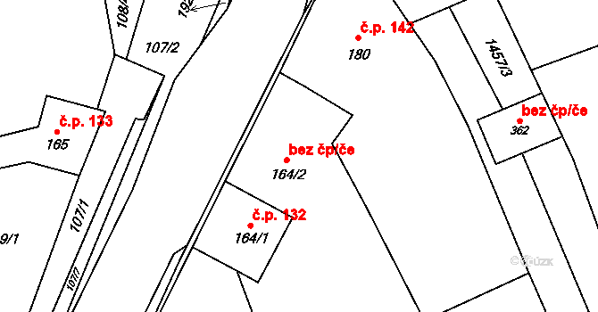 Kunovice 39568822 na parcele st. 164/2 v KÚ Kunovice, Katastrální mapa